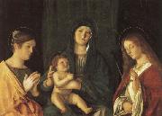 Giovanni Bellini, Madonna and Child Between SS.Catherine and Ursula